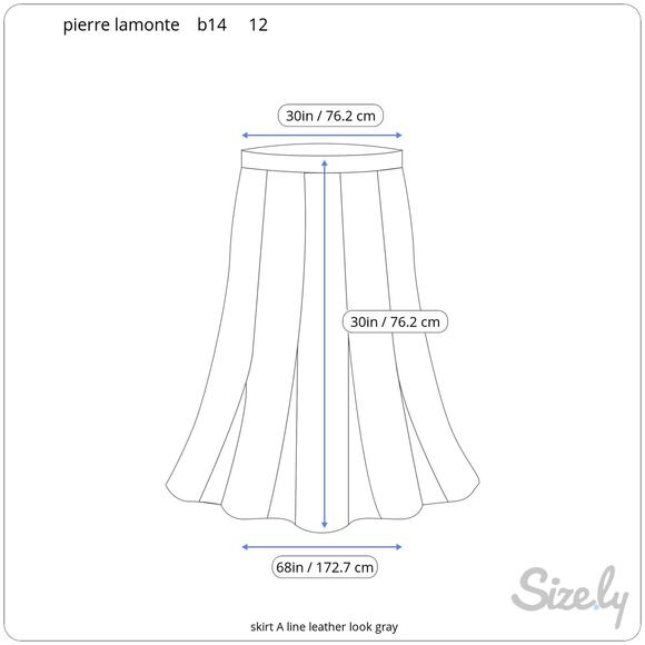 skirt A line leather look gray - Picture 2 of 8